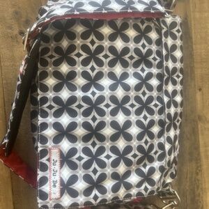 Ju Ju Be Diaper Bag Black White Design Adjustable Strap NEW